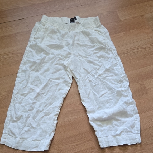 Tahari White 100%linen Pants - Picture 1 of 5